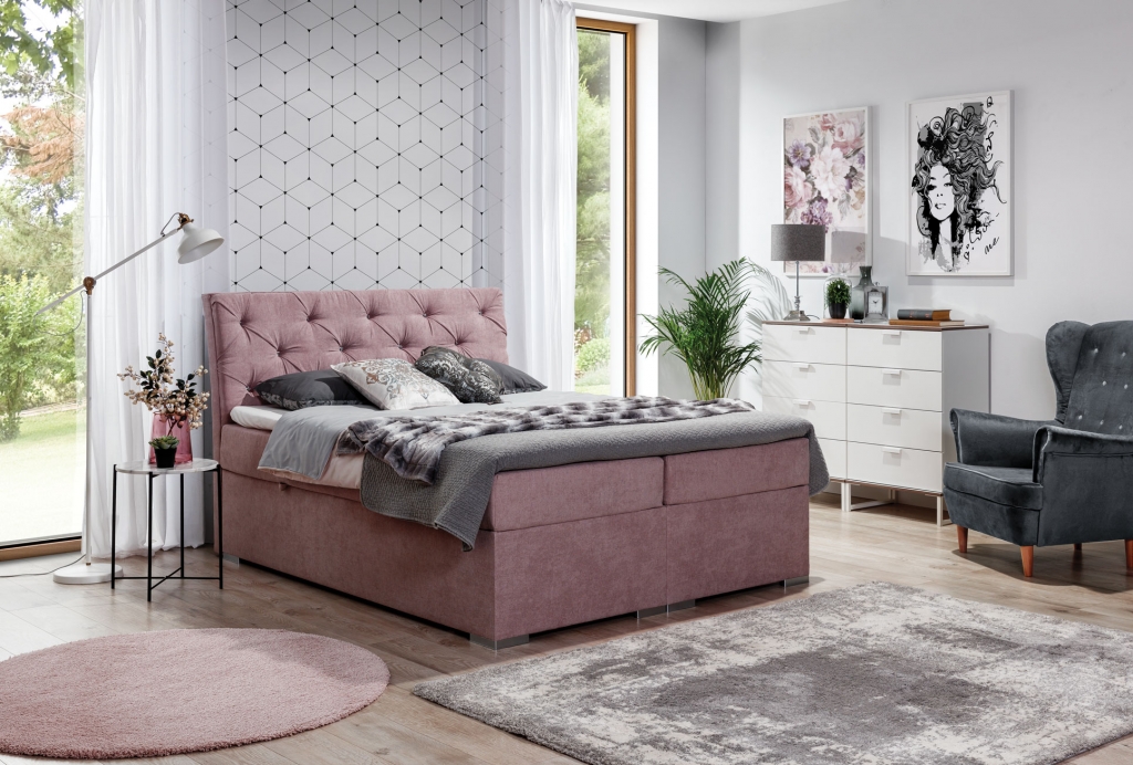 Chesterfield Bett Polsterbett Doppelbett Betten Big XXL Designer Luxus