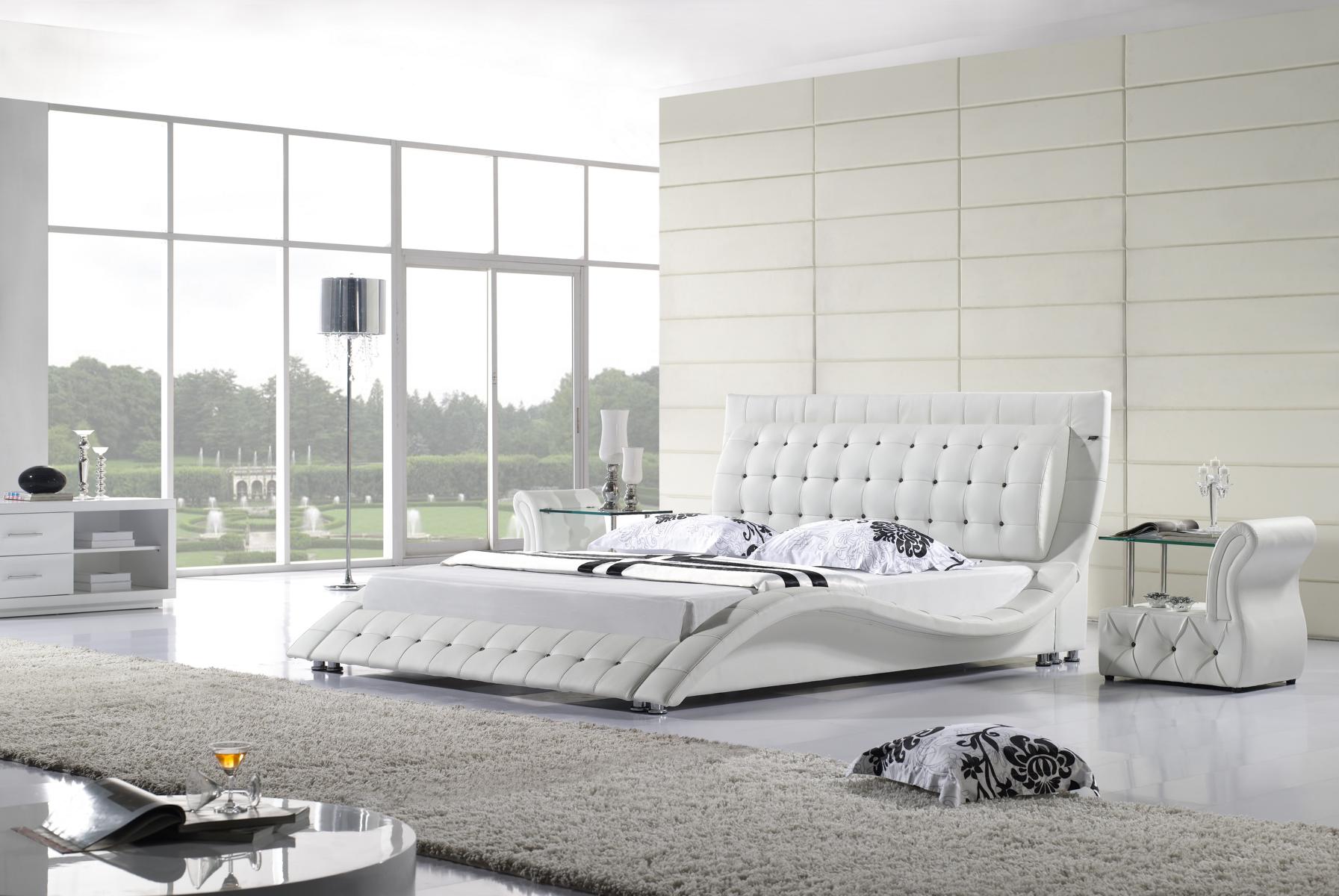 Betten Doppel Modernes Ehe 180x200 Moderne Neu Design Leder Bett