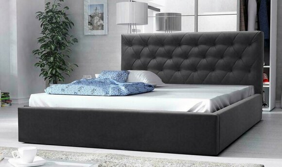 Luxus Bett Ehebett Stil Möbel Schlafzimmer Hotel Betten 180x200 Chesterfield