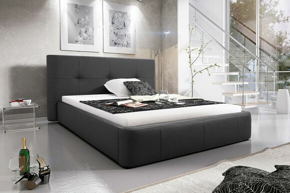 Bett Polster Design Luxus Doppel Hotel Betten Schlaf Zimmer Leder Modern