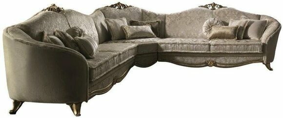Ecksofa Wohnlandschaft Sofa Couch L Form Polster Couchen Textil arredoclassic