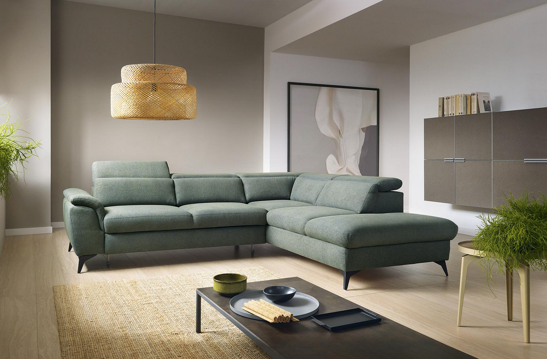 wohnzimmer l-form modern grün design sofas neu ecksofa couch