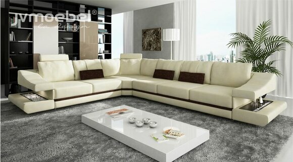 Design Wohnlandschaft Ecksofa Textil Leder Neu Sofas L Form Sofa Couch Polster