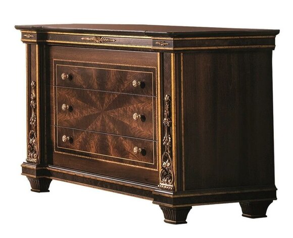 Kommode mit 3 Schubladen Sideboard Schubladenschrank Schrank Anrichte holz Neu