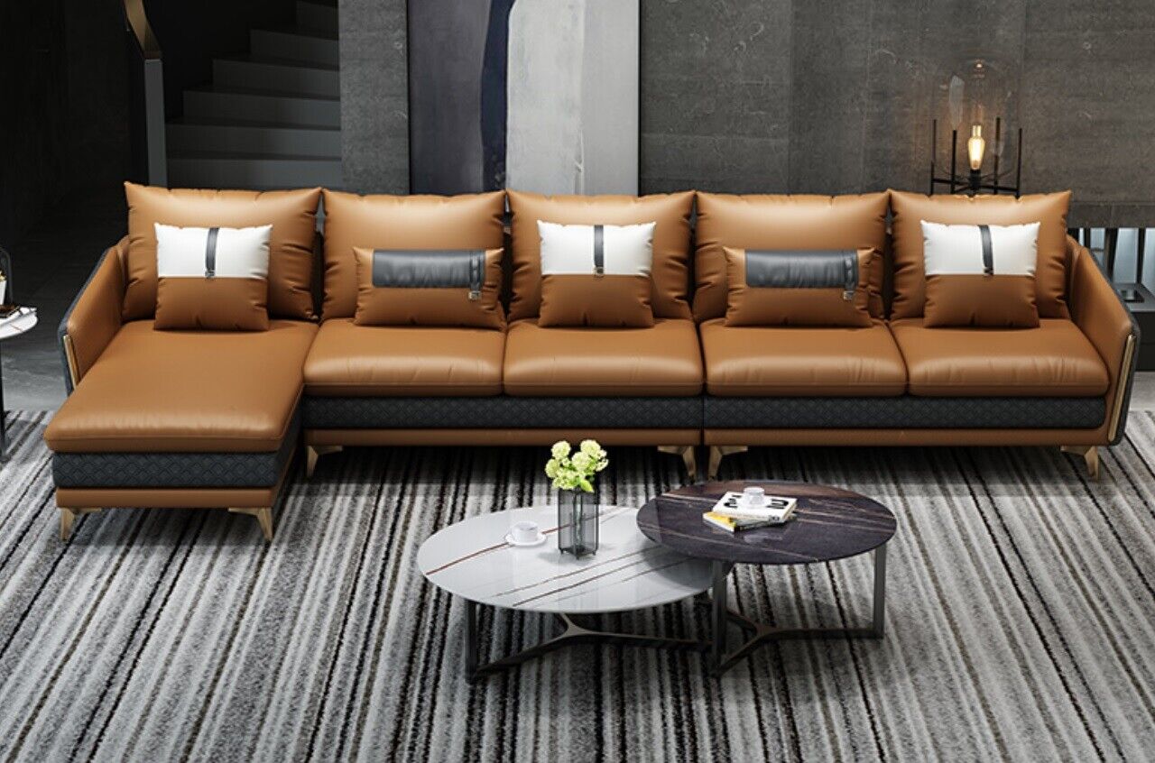 Wohnlandschaft Ecksofa L-Form Couch Sitz Polster Sofa Luxus Möbel Sofas Sofort