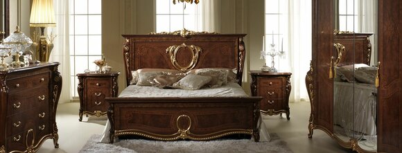Bett 2x Nachttisch 3 tlg. Schlafzimmer Set Design Möbel Modern Luxus Betten Neu