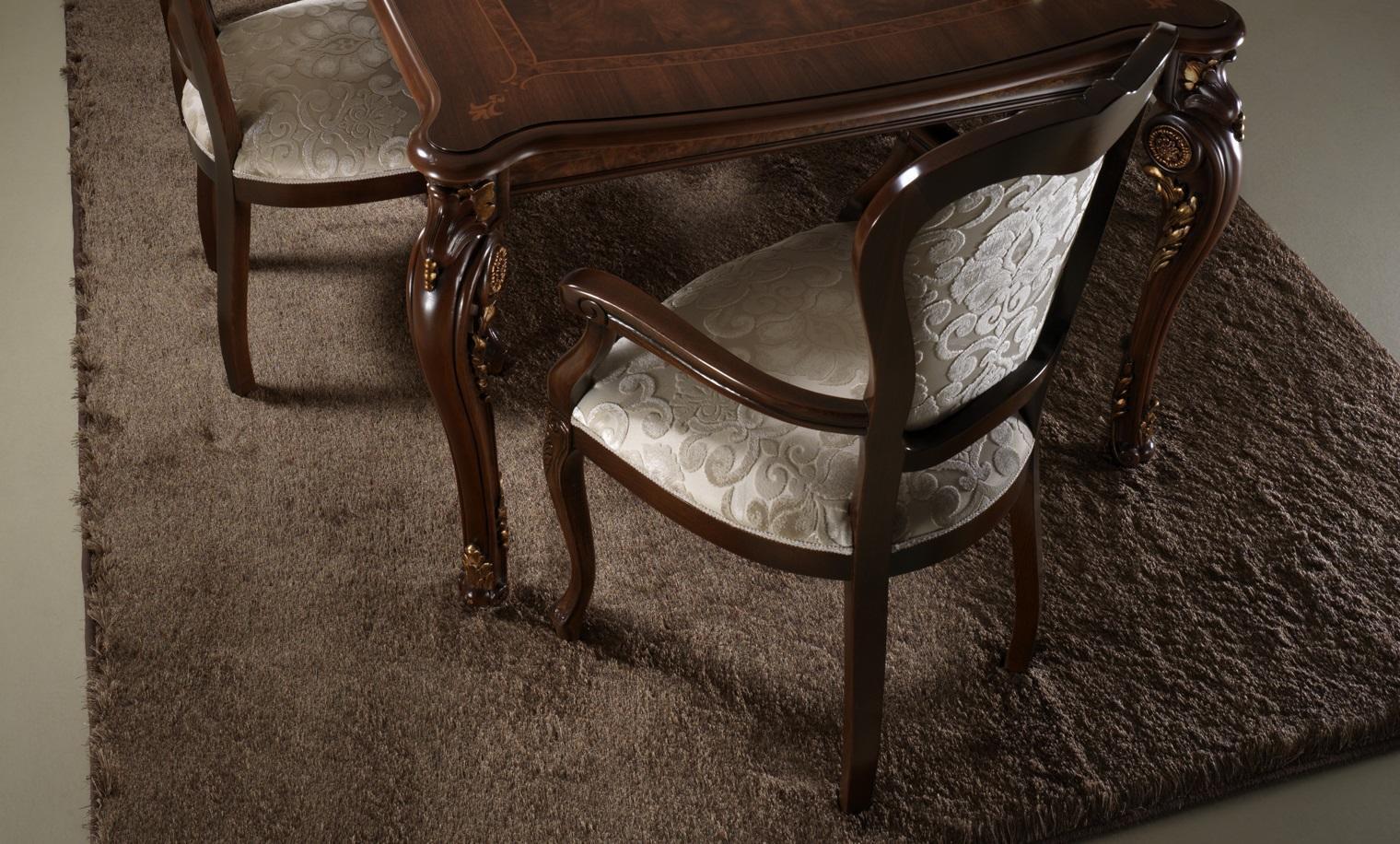 Klassischer Stuhl 1x Esszimmer Lehn Sessel Lounge Club mit Armlehnen Luxus Neu