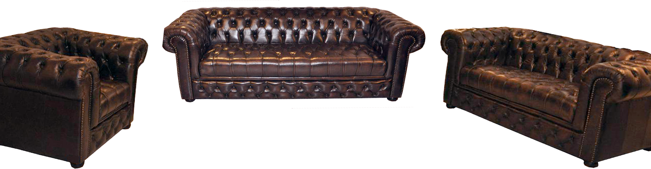 Chesterfield 3+2+1 Ledersofa Sofagarnitur Polster Couch Garnitur NAPOLI