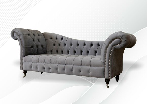 Lounge Sofa Wohnzimmer Stoff Couchen Chaiselounge Chesterfield Sitzpolster Neu