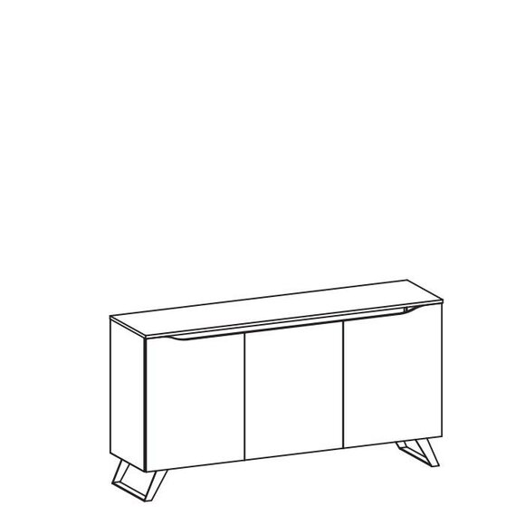 Design Möbel Hotel Anrichte Modern Kommode Schrank Kommoden Holz Regal 3 Türen