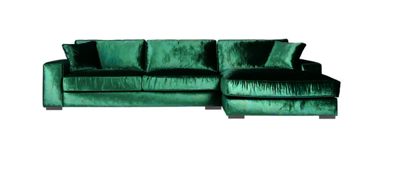 Grün Ecksofa Sofa Stoff Wohnzimmer Design Couchen Polster Sofas Big Samt Neu