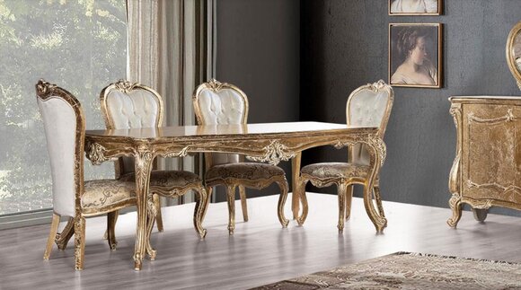 Tisch Esszimmertisch Esstisch Esszimmer Holz Tische Barock Ess Luxus Möbel Neu