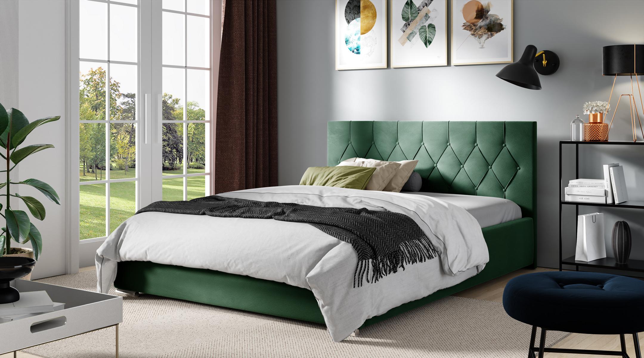 Bettrahmen Stoff Textil Design Doppel Hotel Modern Bett Schlafzimmer Betten Neu