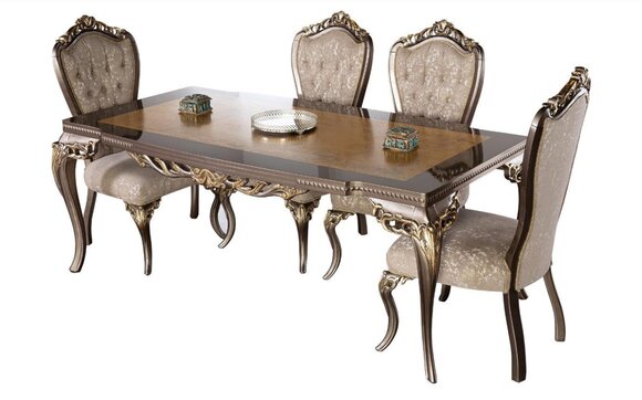 Tisch Luxus Esszimmertisch Esstisch Esszimmer Holz Tische Barock Ess Möbel Neu