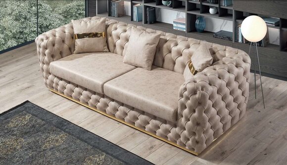 Sofa 3 Sitzer Chesterfield Sofas Luxus Dreisitzer Modern Design Wohnzimmer Möbel