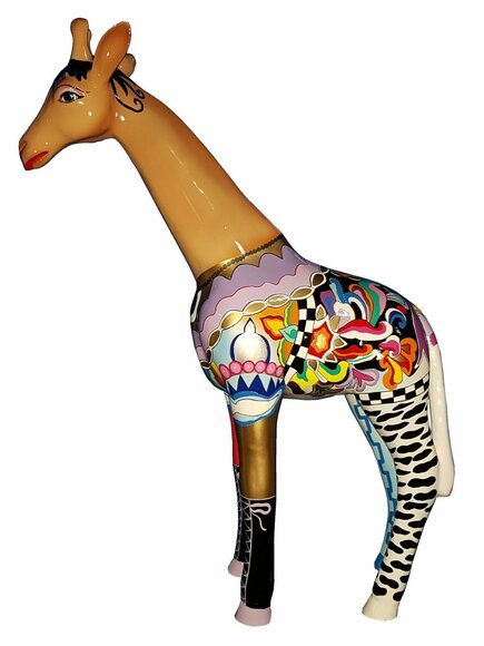 Skulpturen Design Wohn Deko Statuen Figuren Abstrakte Giraffe Figur Dekoration