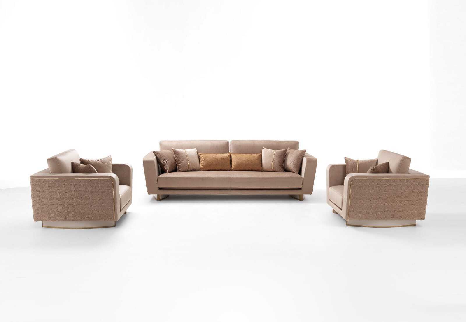 Sofagarnitur 3+1+1 Sitzer Set Design Sofa Polster Couchen Couch Klassisch 3 tlg.
