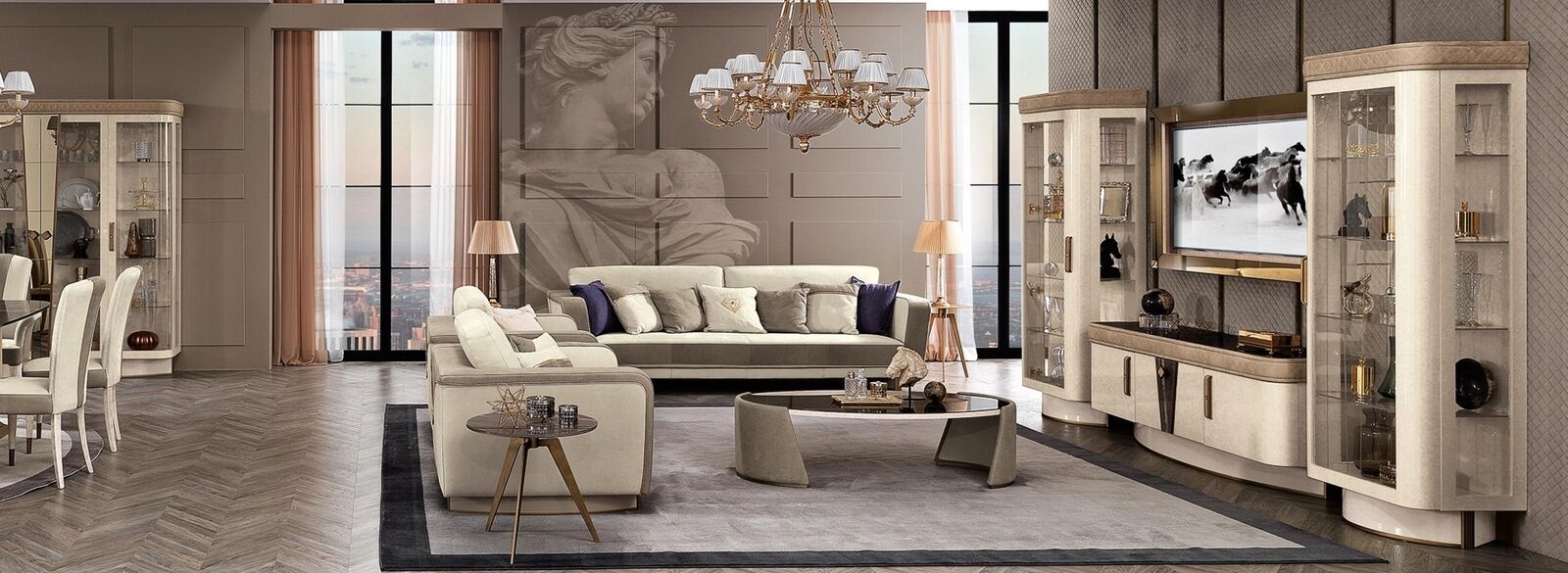 Sofagarnitur 3+1+1 Sitzer Set Design Sofas Polster Couchen Relax Modern Sofa neu