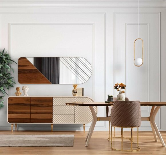 Einrichtung Gruppe Luxus Tisch + 2 Stühle Set 3tlg. Esstisch Garnitur Esszimmer