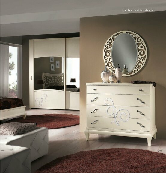 Kommode Spiegel Kommoden Schrank Regal Konsole Möbel Italy Set 2tlg.