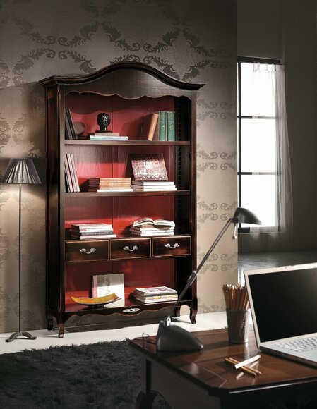 Bücherregal Vitrine Vitrinenschrank Klassischer Schrank Bücherschrank Holz