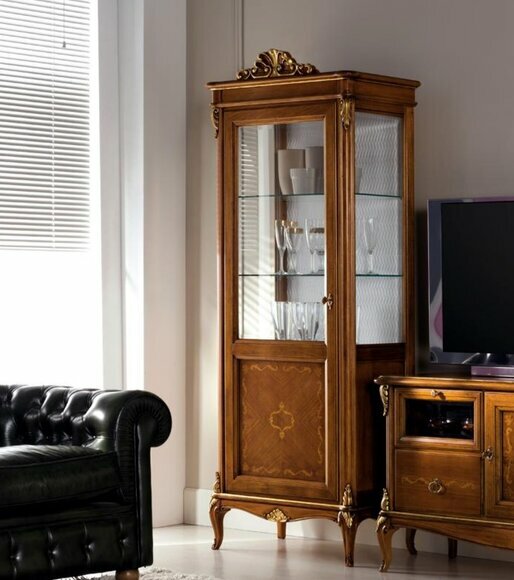 Wohnzimmer Sideboard Holzschränke Glasvitrine Vitrine Esszimmer Sideboard
