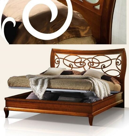 Bett Luxus Schlafzimmer Doppelbett Holz Polster Betten Doppel Bettrahmen