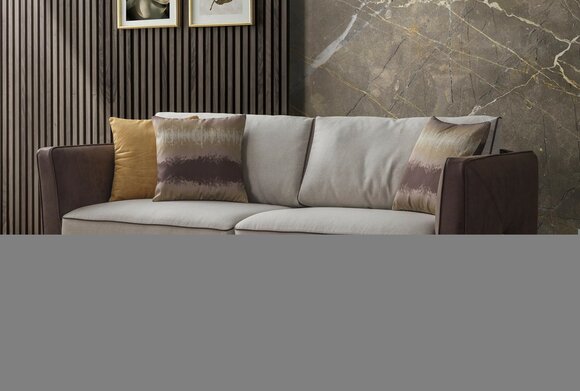 Zweisitzer Sofa Luxus 2 Sitzer Sofas Sitz Wohnzimmer Modern Polyester Stoff Neu