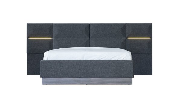 Bett Polster Design Material Holz Doppel Hotel Betten JV Möbel Neu Modernes