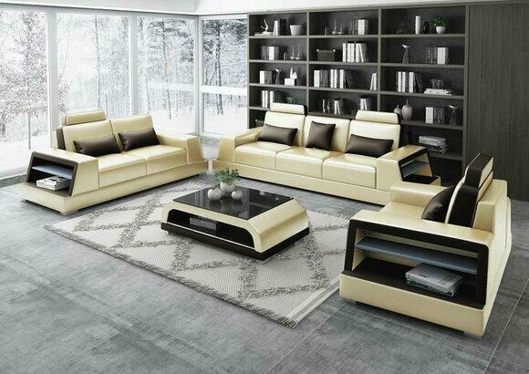 Sofagarnitur Couch Sofa Sitz Garnitur 3+2+1 Komplett Set Moderne Wohnzimmer Neu