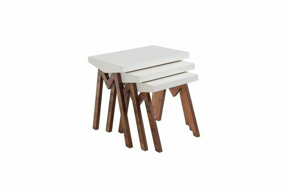Blumenständer Beistelltische Holztische Set Beistelltisch Tisch Couchtisch 3tlg.