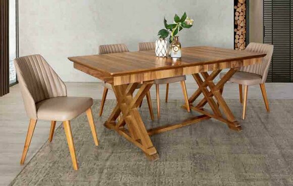 Garnitur Tisch 6x Lehnstuhl Stühle Luxus Essgruppe Set 7tlg Komplette Esszimmer