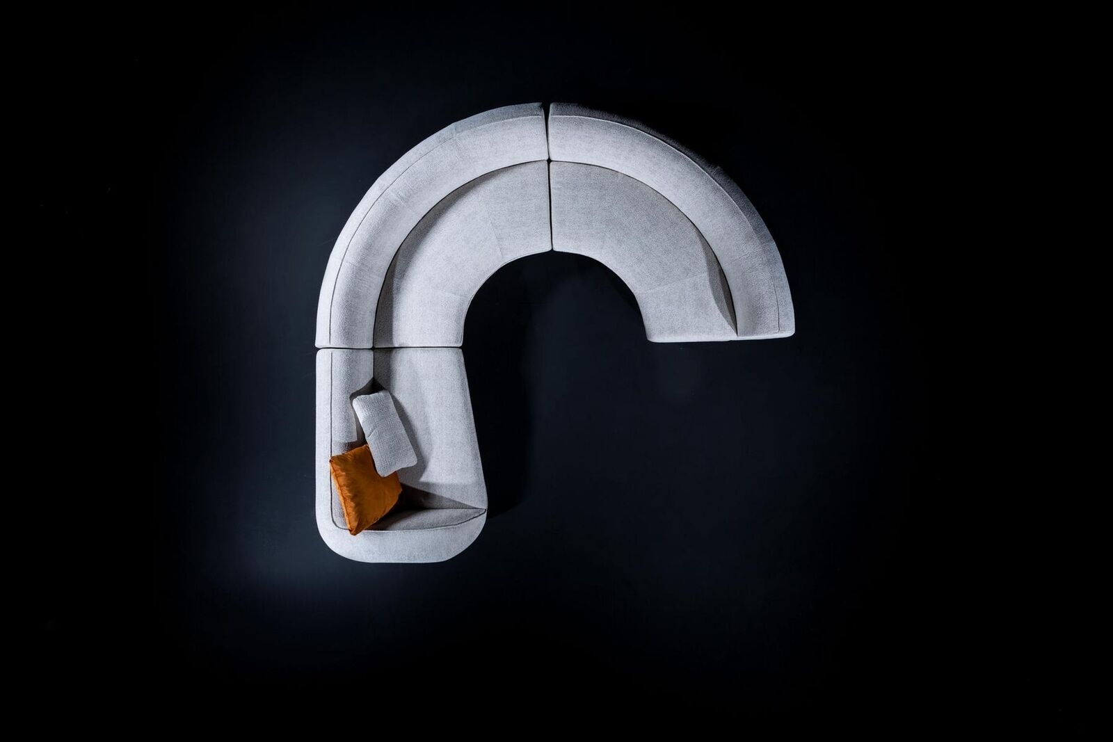 Rundes Ecksofa U-Form Couch Polster Eckcouch Garnitur Modulare