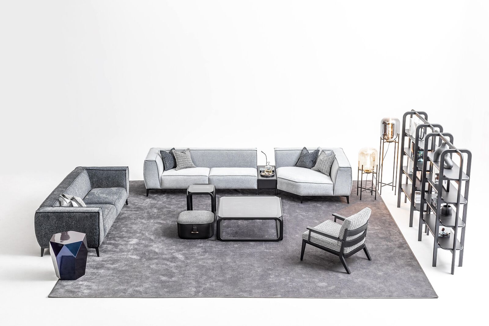 Sofagarnitur xxl Couch Texil Big Sofa 5+3+1 Sitzer Polster Stoff Couchen