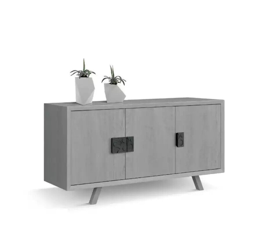 Graues Luxus Sideboard Moderne Anrichte Stilvolle Kommode Wohnzimmer