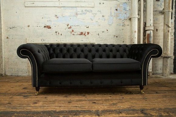 Chesterfield Couch Sofa Polster 3 Sitzer Couchen Sitz Garnitur Sofas