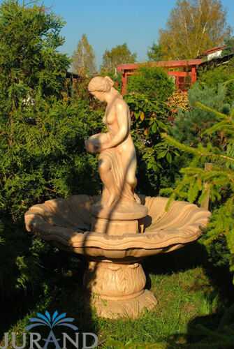 Springbrunnen Fontäne Zierbrunnen Garten Deko Brunnen Margerita 170 cm Steinguss