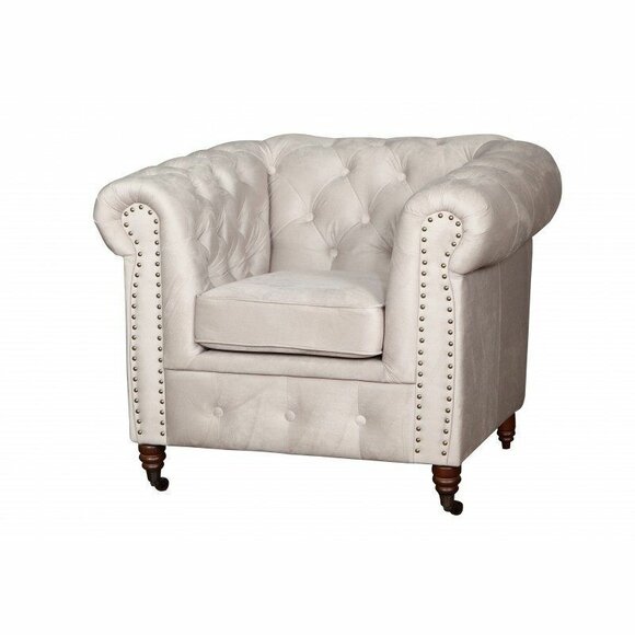 Chesterfield 1 Sitzer Fernsehsessel Club Lounge Relax Sessel Leder Textil Sofas