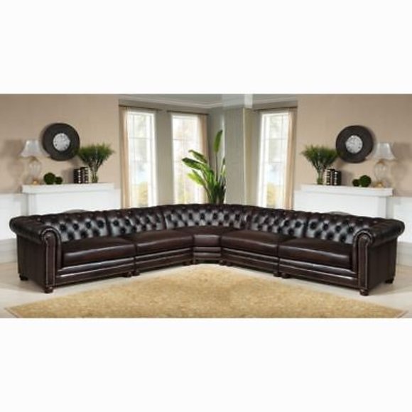 Chesterfield Ecksofa Sofa Couch Ledersofa Polster Design #339 100% Leder Sofort