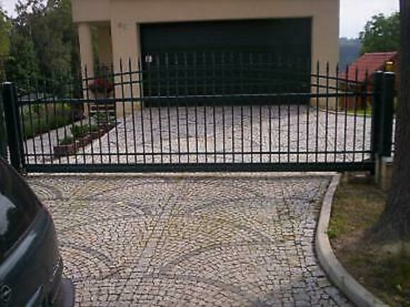 Schmiedeeisen Schiebetor Tor Modern Pforte Tore Einfahrt Schiebetor Eisen M092