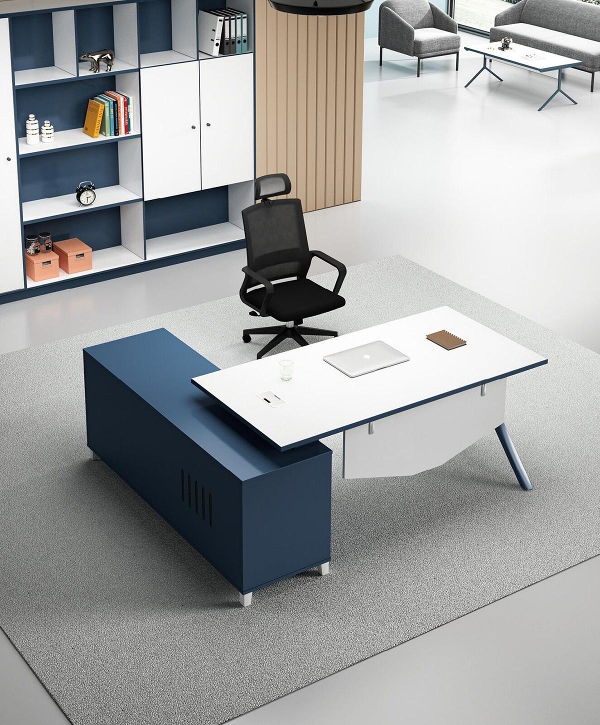 Büro Einrichtung Schreibtisch + Aktenschrank Möbel Schreibtische Tische 2tlg.Set
