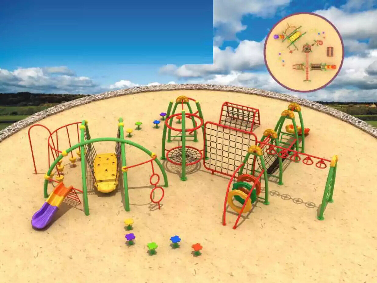 Kinderrutsche aus Kunststoff Bunter Kletterwände für Kinder Outdoor