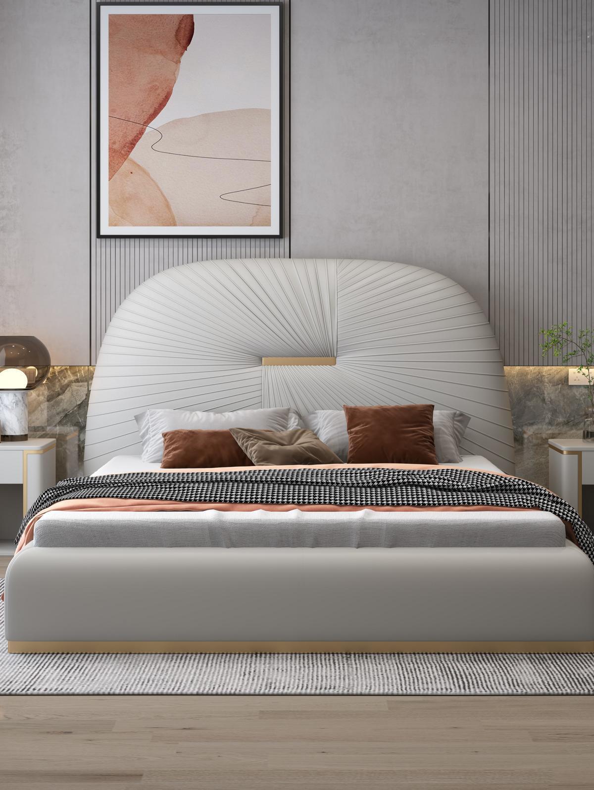 Hotel Luxus Bett Weißes Schlafzimmer Englische Betten 180x200cm Neu