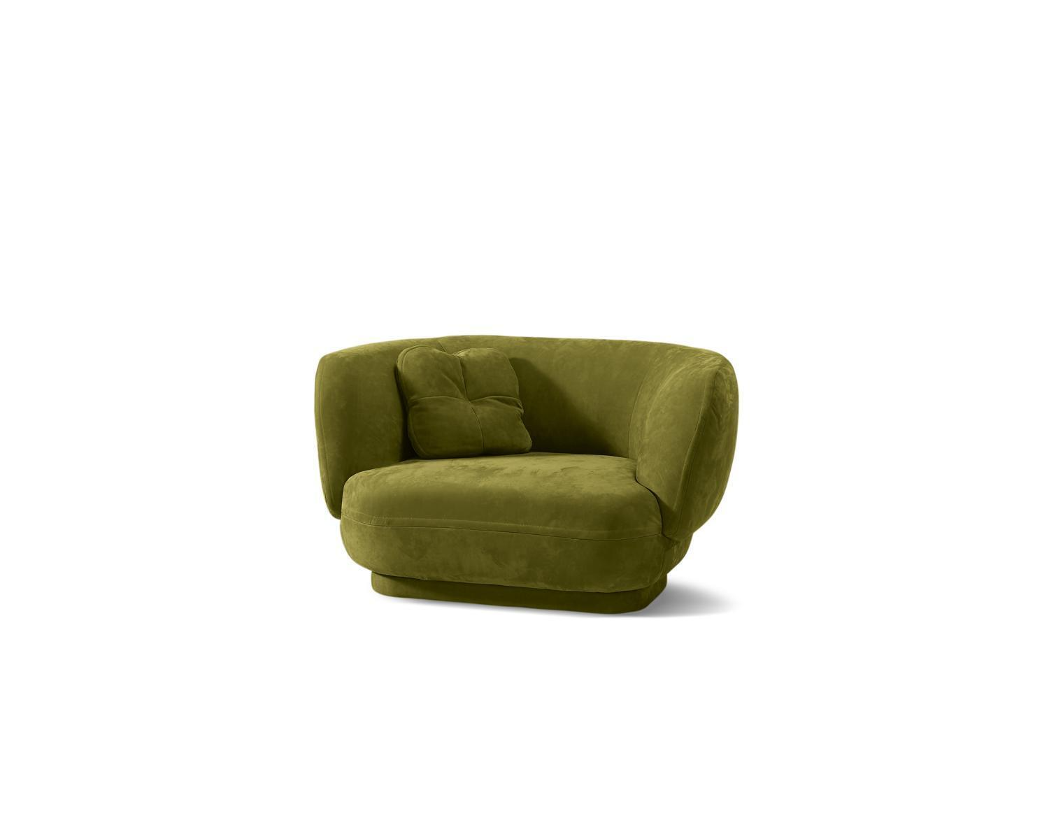 Sessel Sitz Grün Prianera Design Wohnzimmer Polster Einsitzer Möbel Luxus Stil