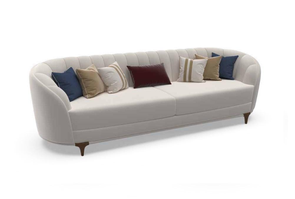 Modernes weiß Sofa im Wohnzimmer Exklusives 3 Sitzer Sofas 250cm Luxus