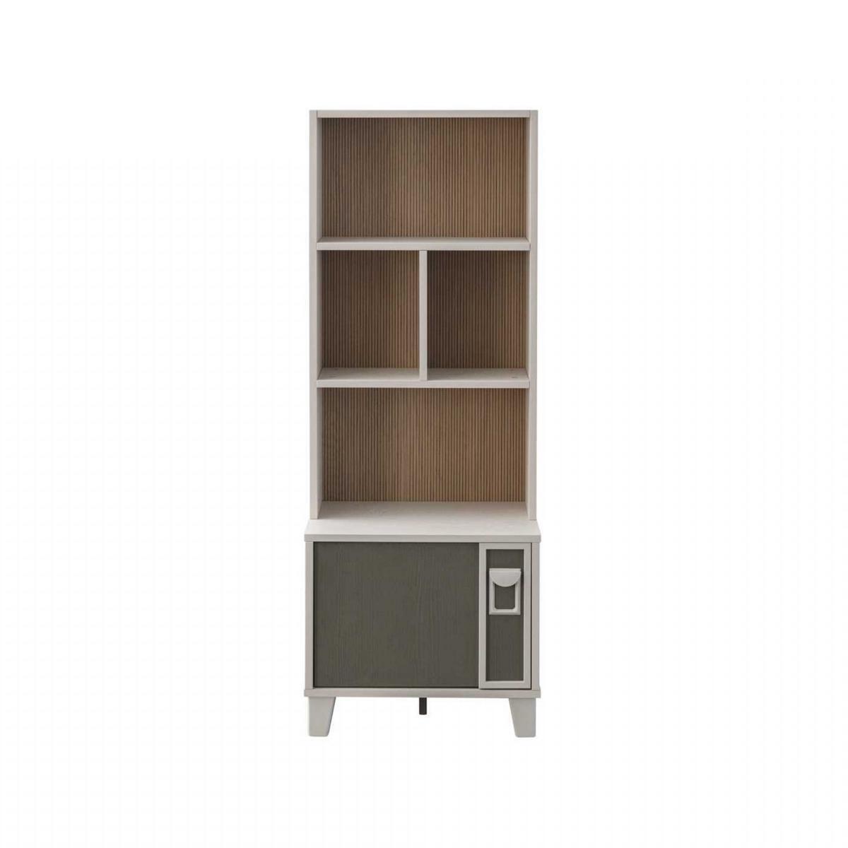 Bücherregal Bücherschrank Standregal Regal Holz Grau Kinderzimmer