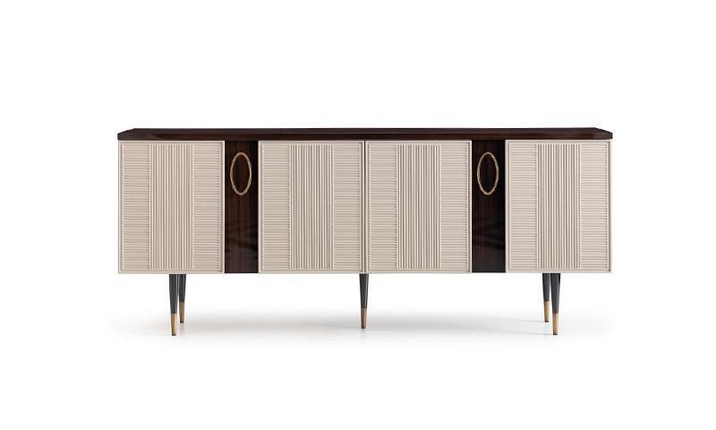 Sideboard Anrichte Kommode Holz Schrank Weiß Design Esszimmer Möbel