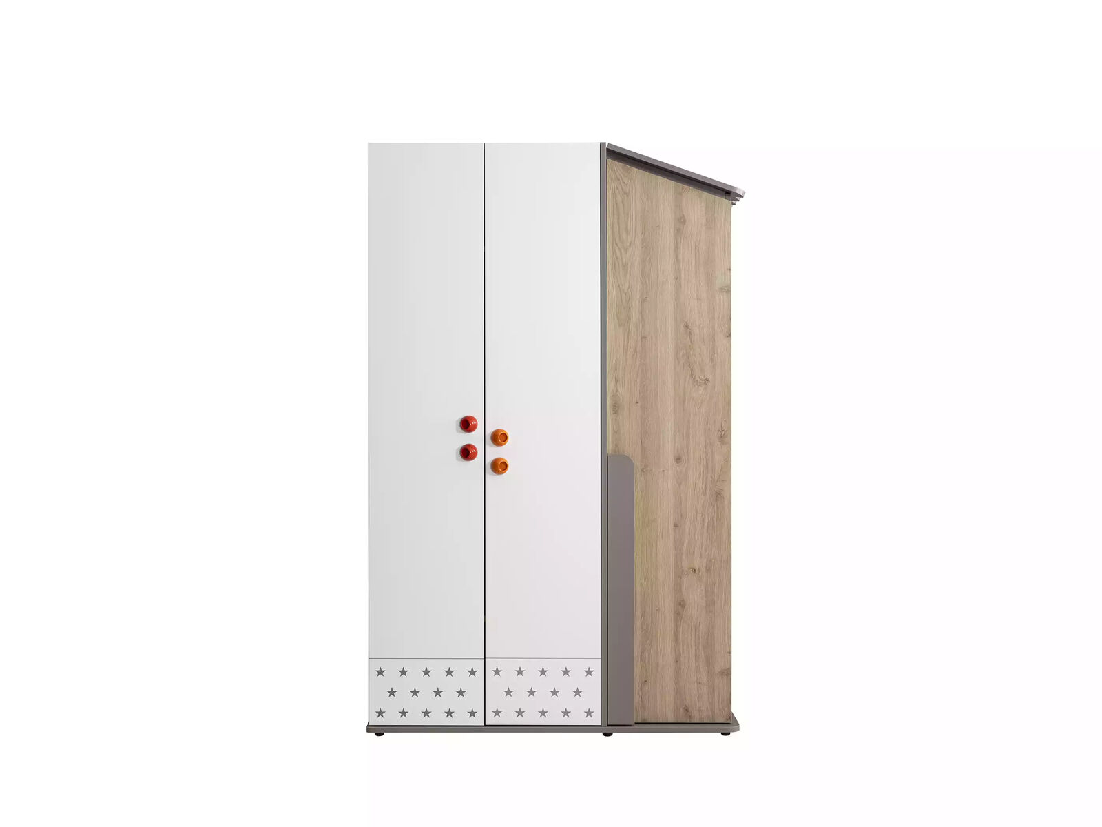 Modern Kleiderschrank Holzschrank Schrank Möbel Holz 3 Tür Design Weiß