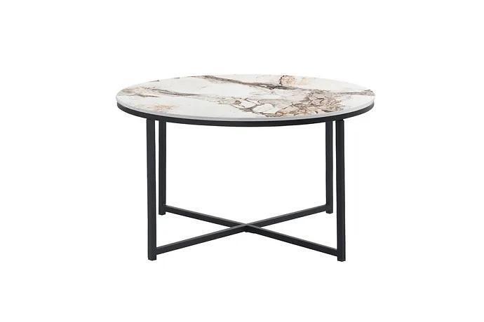Couchtisch minimalistische Wohnzimmermöbel schwarze Metallbeine Hohe Qualität
