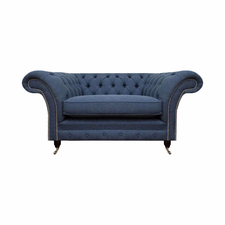 Chesterfield Sessel Neu Luxus Möbel Wohnzimmer Textil Stoff Design Einrichtung